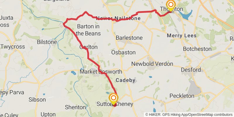 Leicestershire Round stage 8 Map