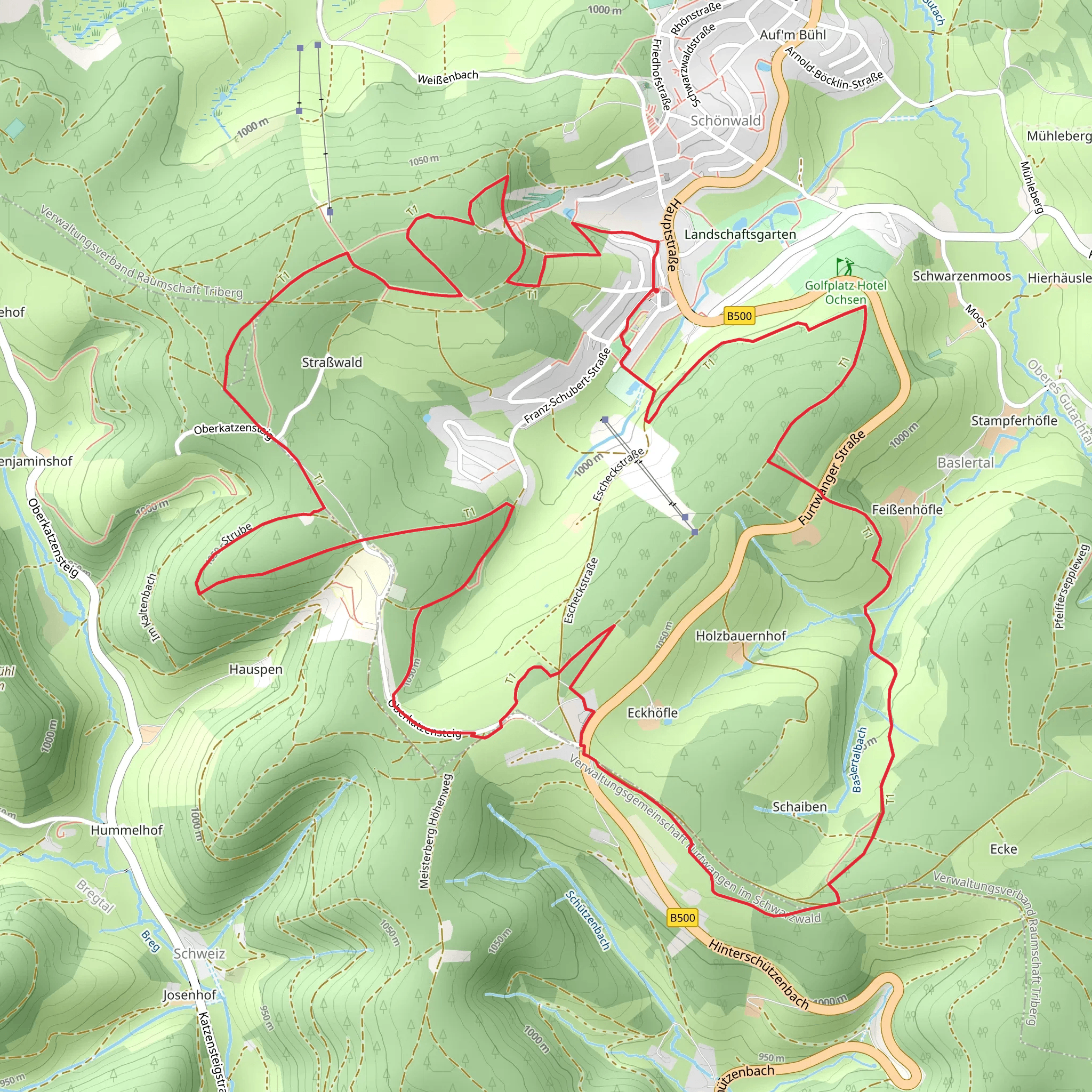 Ochsenhoehe and Neuw Welt Loop mobile static map