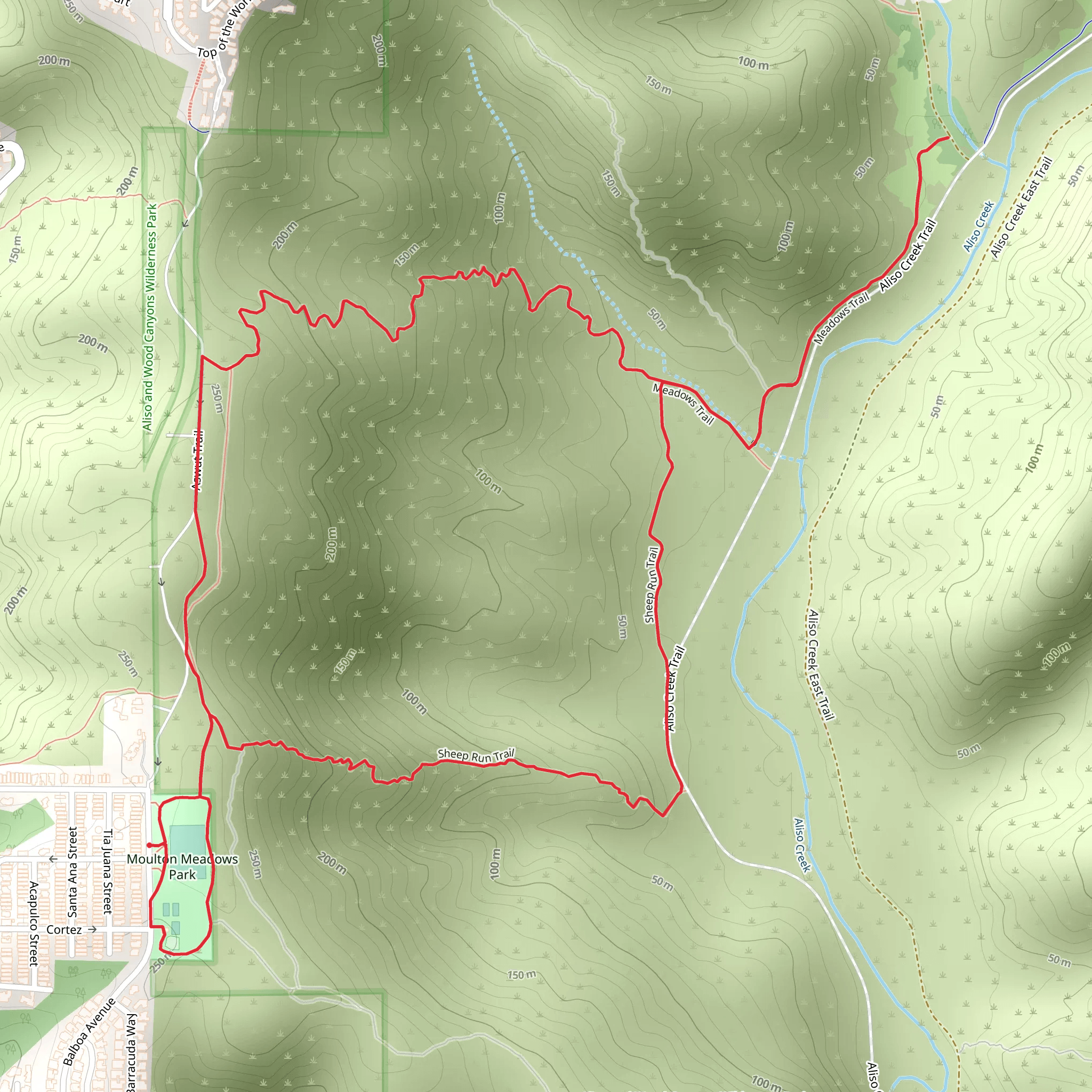 Meadows and Sheep Run Loop Trail mobile static map