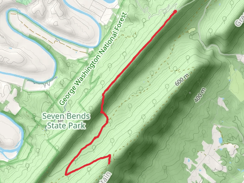 Walters Gap via Massanutten Trail mobile static map