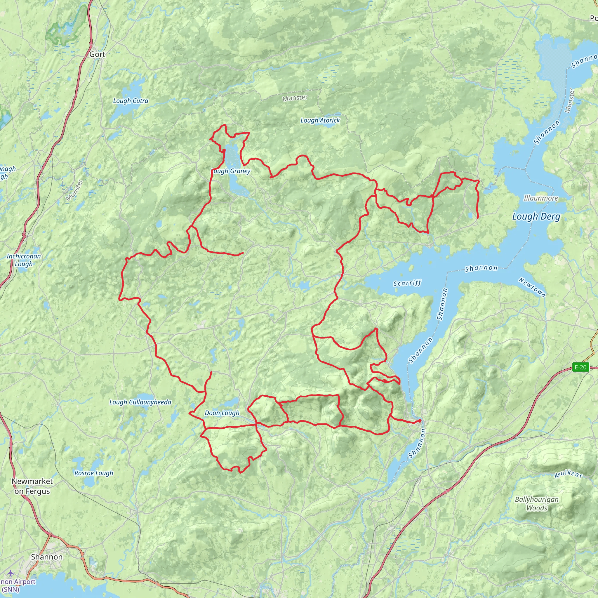 East Clare Way mobile static map