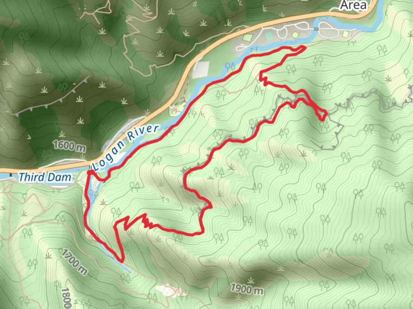 An image depicting the trail Crimson Trail and Riverside Nature Trail and its surrounding area.