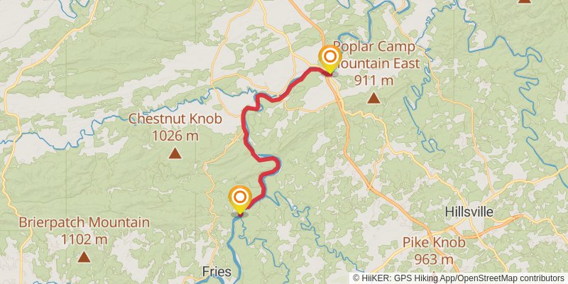 New River Trail stage 2 Map