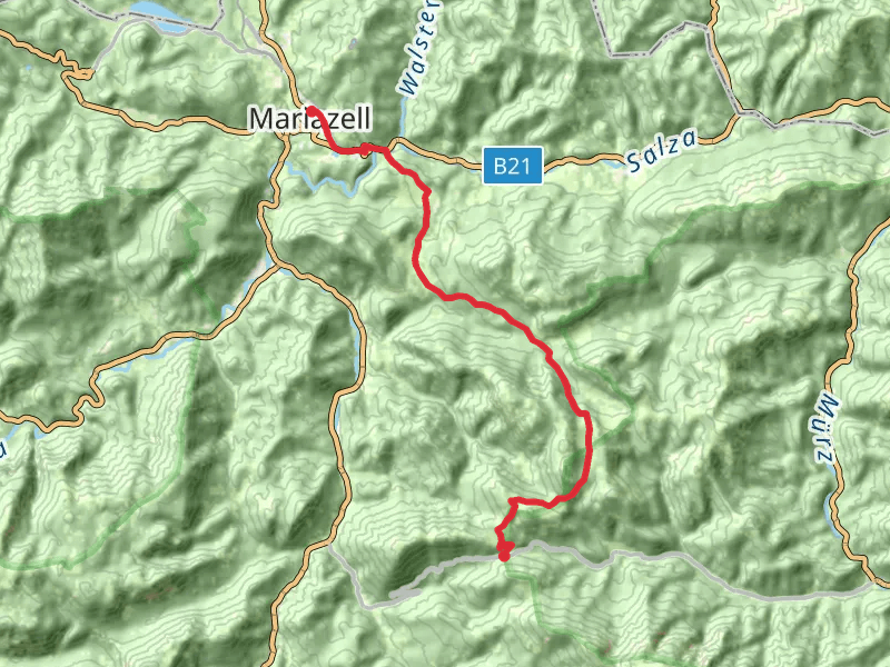 Niederalpl to Mariazell - 7 Points Way mobile static map