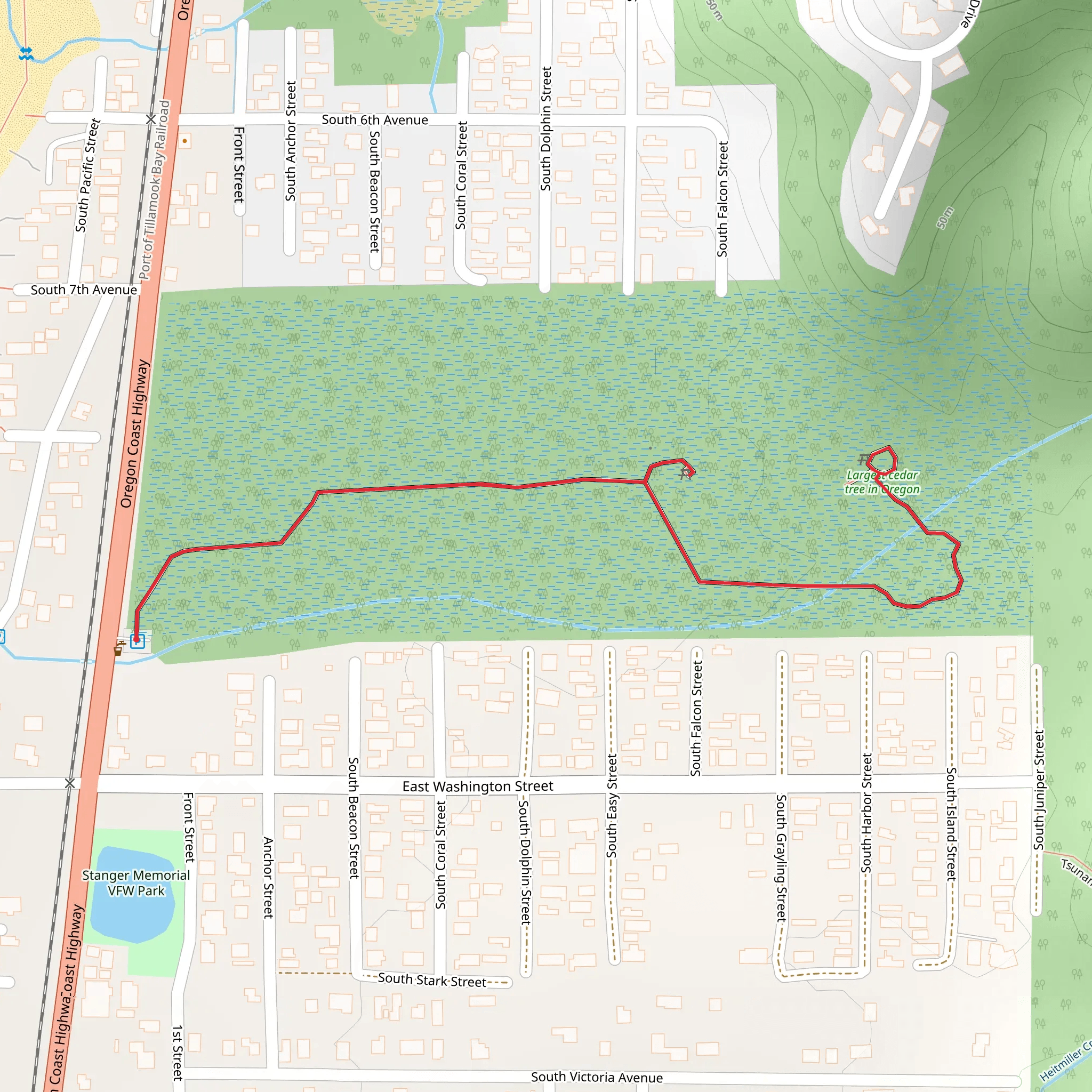 Saltair Creek Walk mobile static map