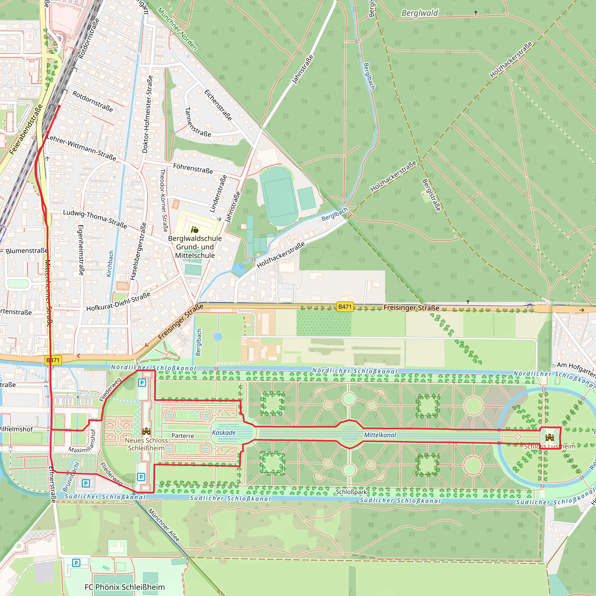 Kaskade and Mittelkanal Loop mobile static map