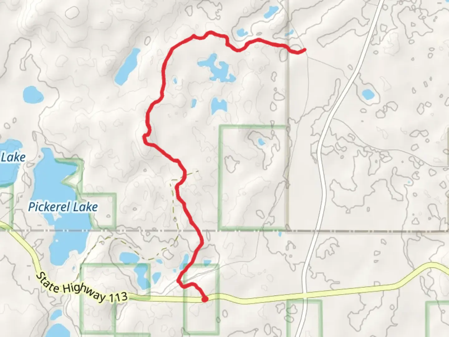 An image depicting the trail North Country Trail - Pine Island Lake and its surrounding area.