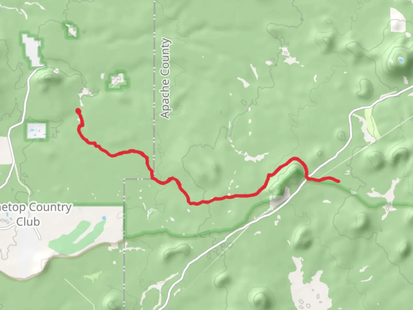 An image depicting the trail Chipmunk Springs Trail and its surrounding area.