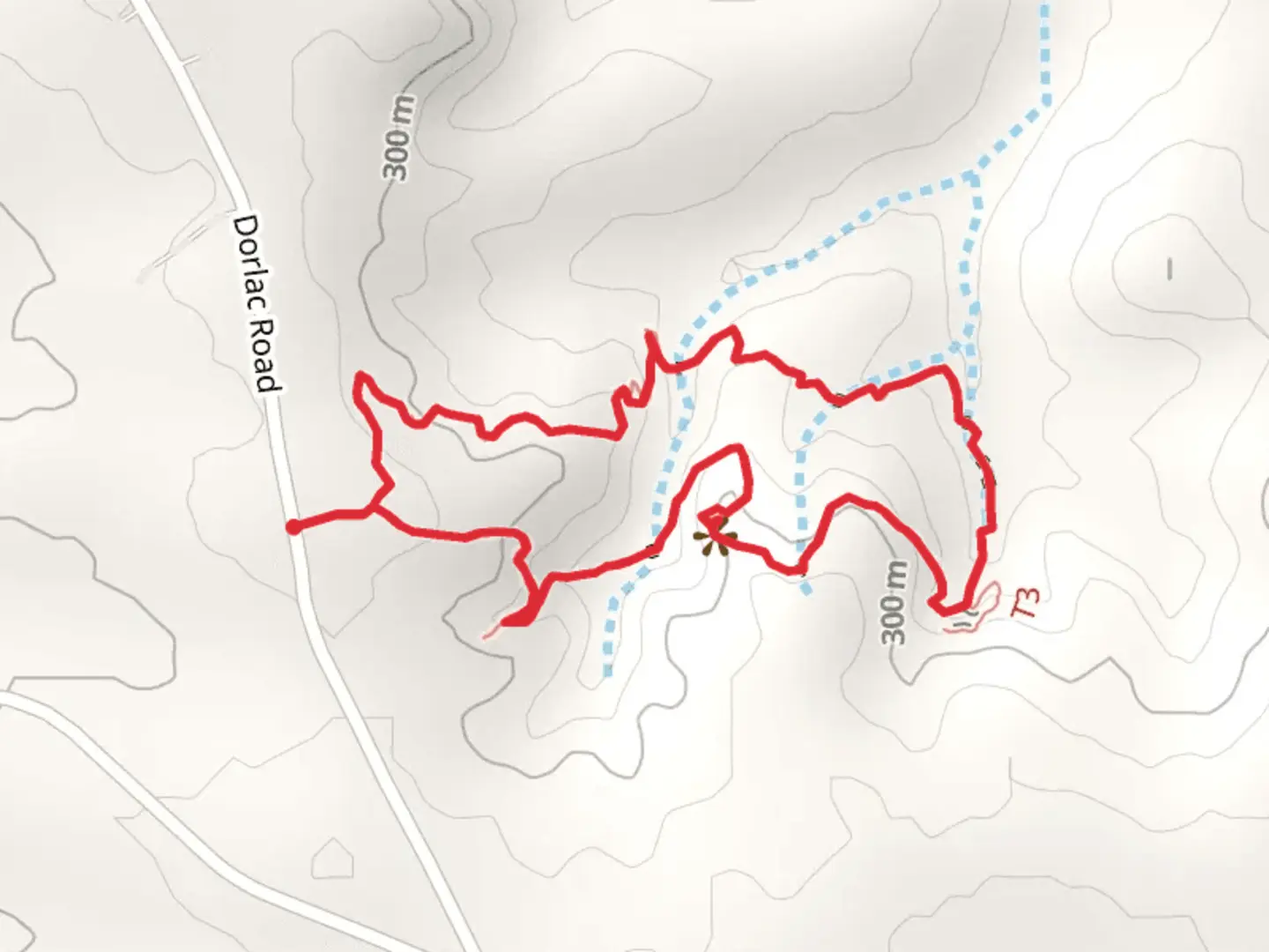 An image depicting the trail Pickle Springs Natural Area Trail Through Time Loop and its surrounding area.