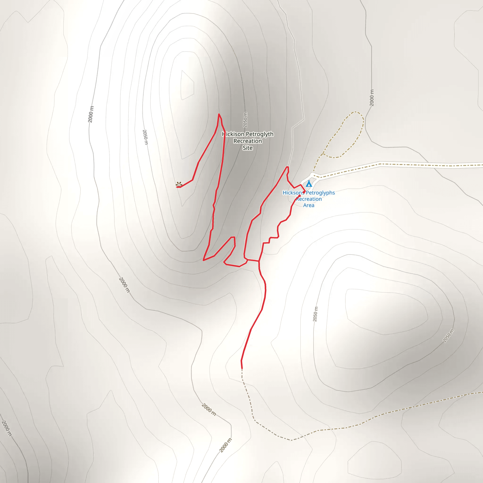 Hickison Petroglyph Recreational Site mobile static map