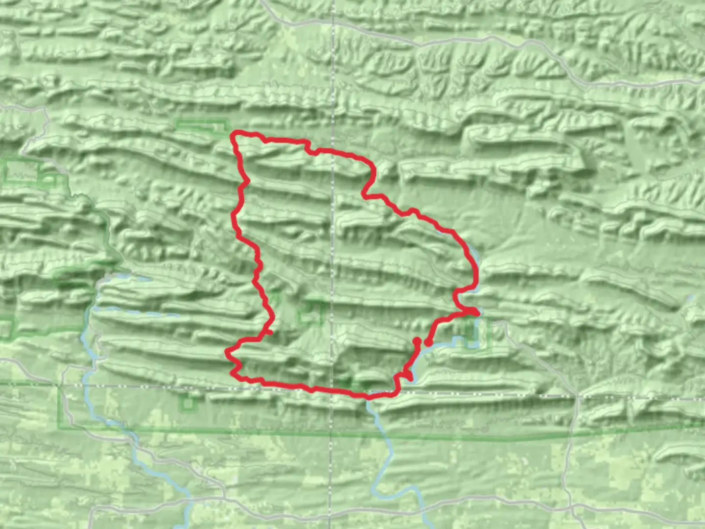An image depicting the trail Brush Heap Mountain and Eagle Rock Loop Trail and its surrounding area.