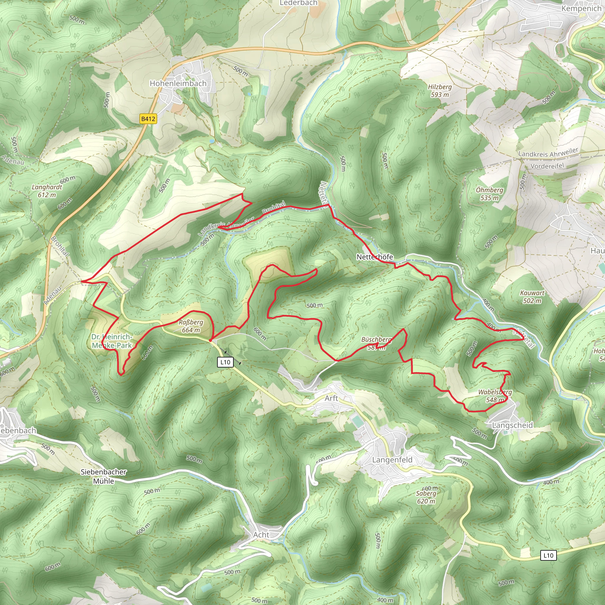 Wacholderheiden Rabber und Heidbuchel Loop mobile static map