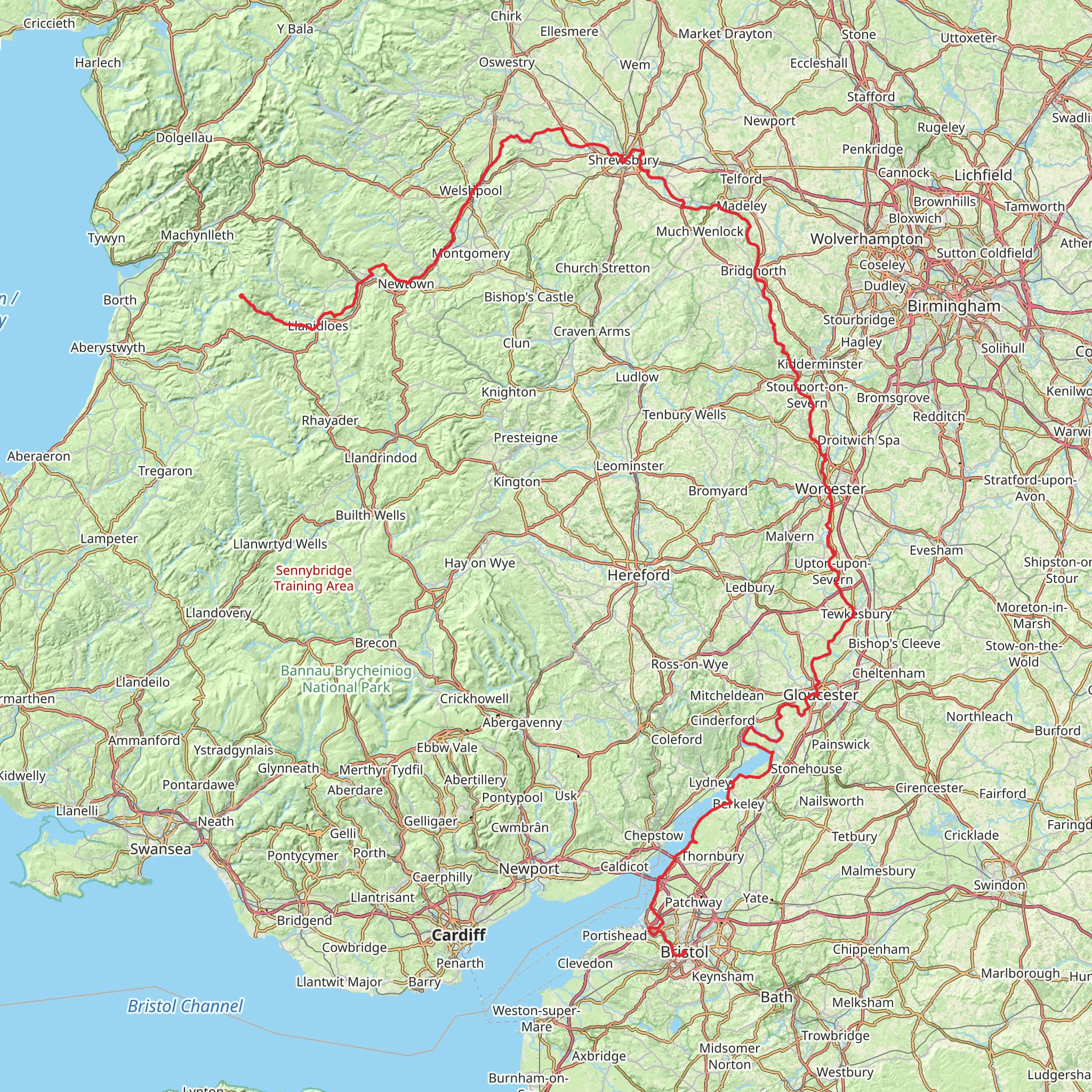 Severn Way mobile static map