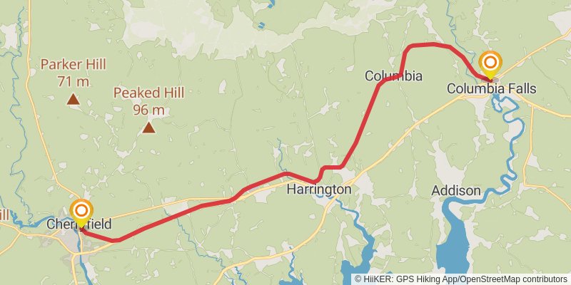 Down East Sunrise Trail stage 4 Map