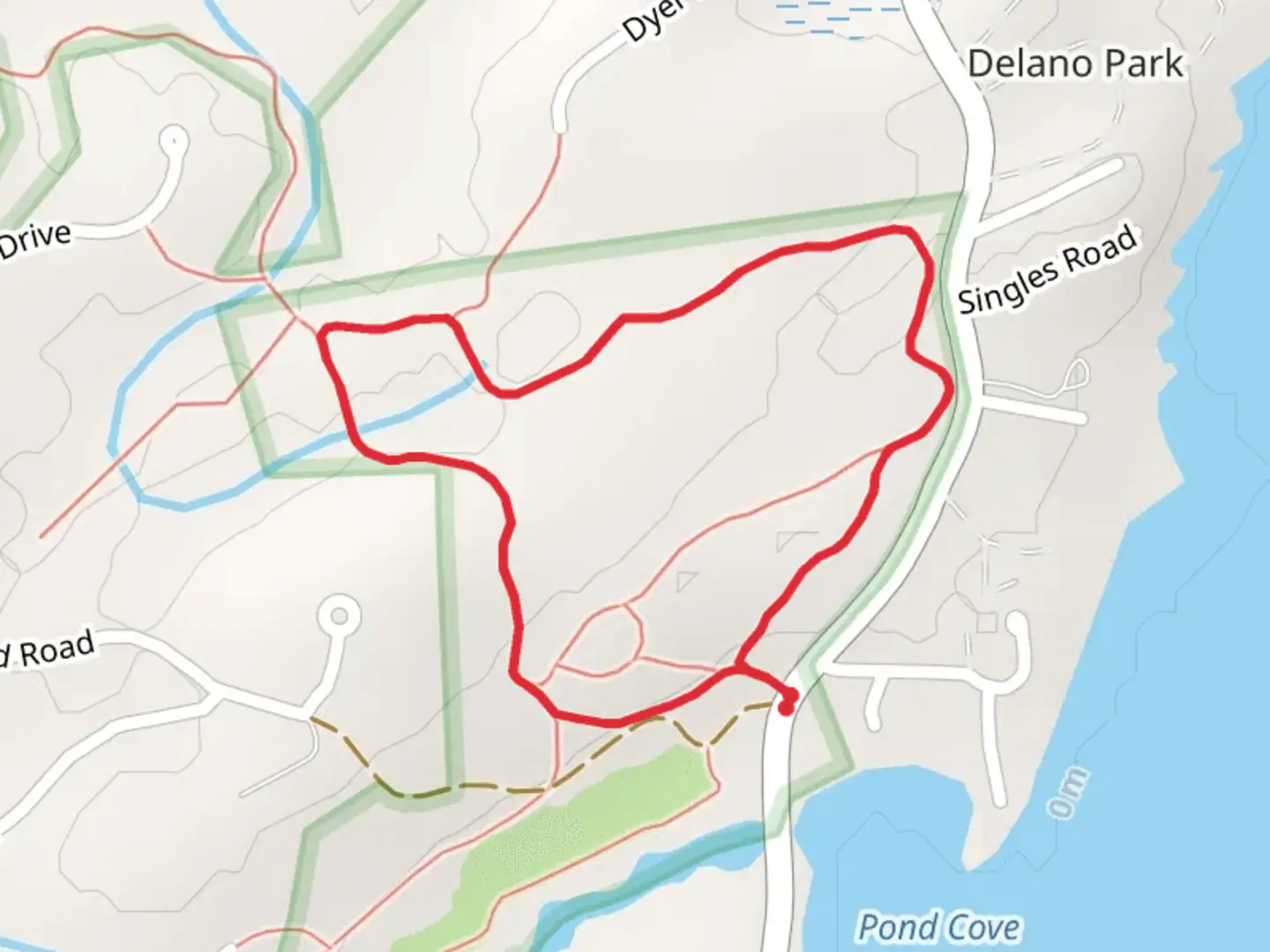An image depicting the trail Outer Loop Trail - Shore Road and its surrounding area.