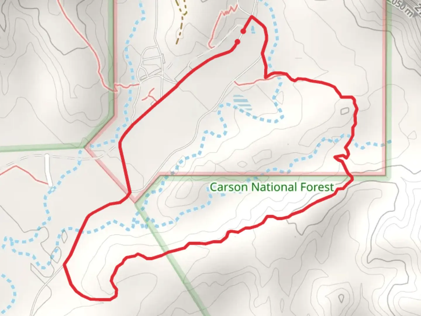 An image depicting the trail Ghost Ranch and CDT Loop and its surrounding area.