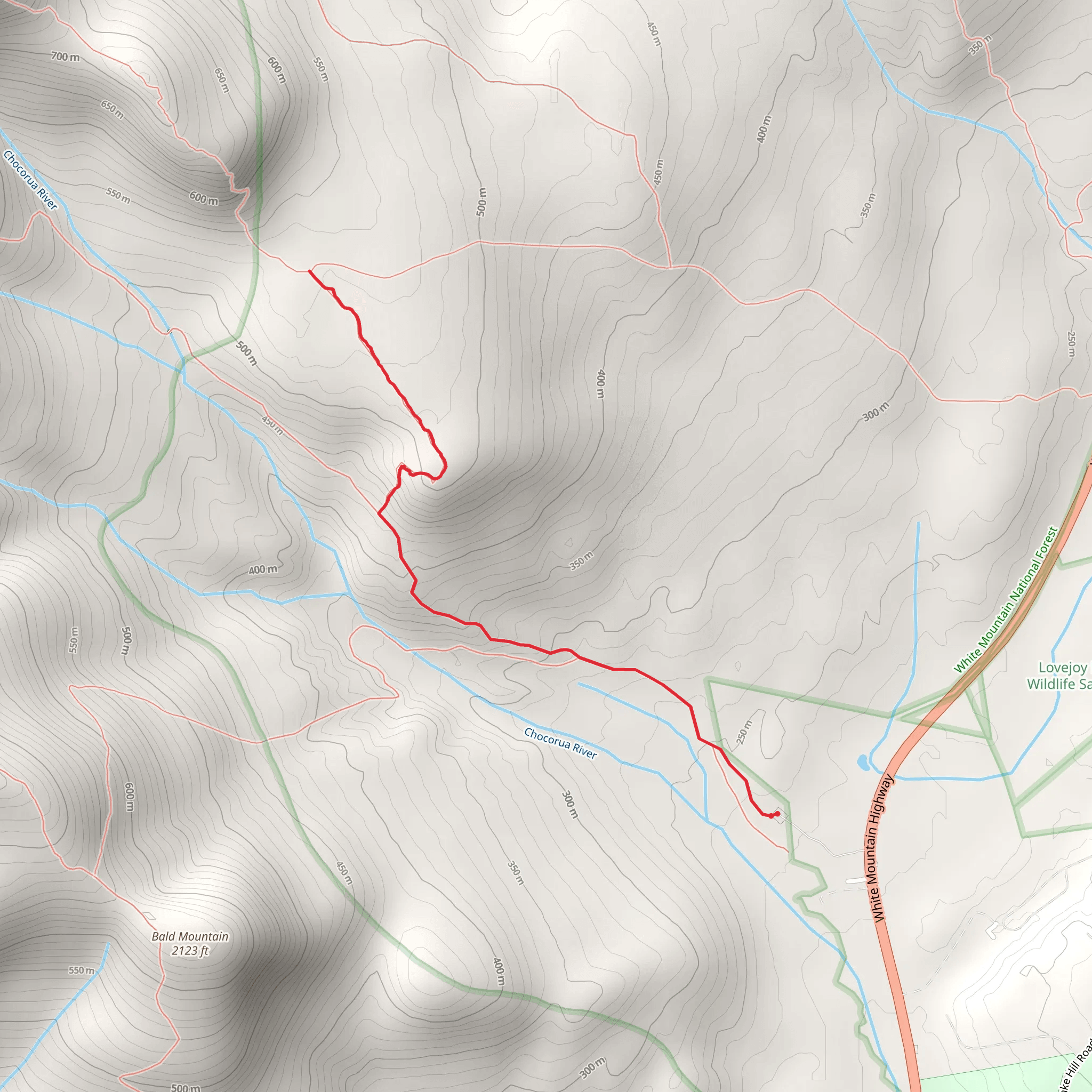 Nickerson Ledge Trail via Piper Trail mobile static map