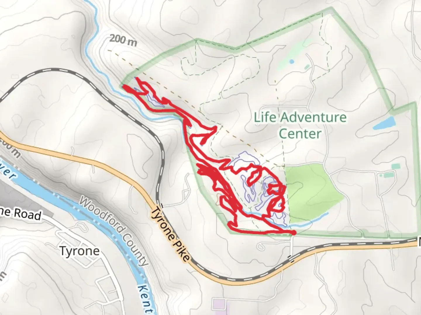 An image depicting the trail Yellow, Blue and White Loop - Milner Road and its surrounding area.