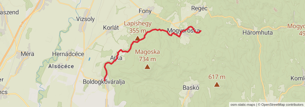National Blue Trail - OKT stage 59 Map
