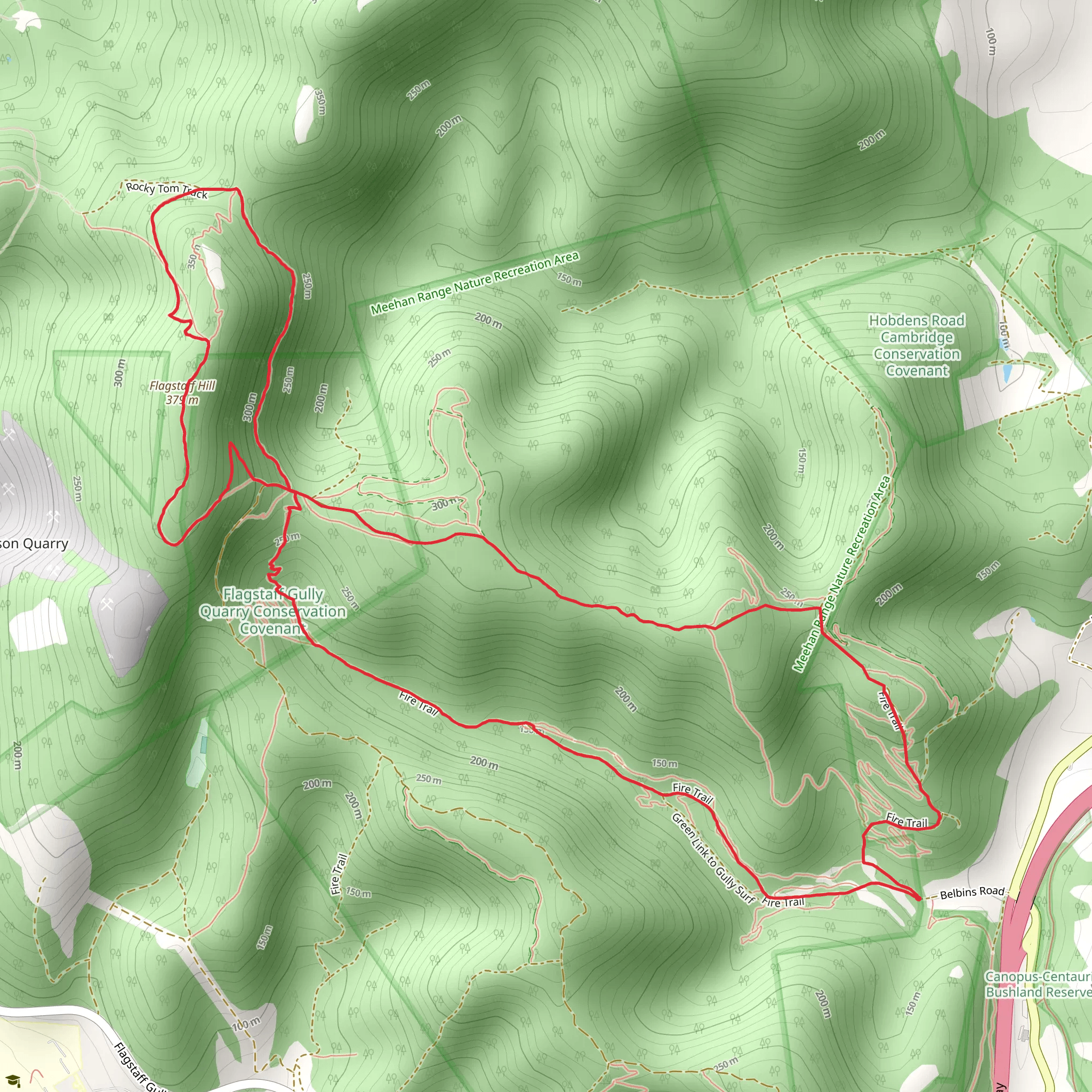 Meehan Range – Flagstaff Hill Circuit mobile static map