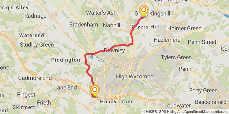 London Green Belt Way stage 16 Map