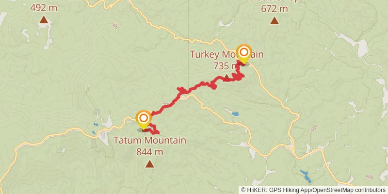Pinhoti Trail - Georgia stage 12 Map