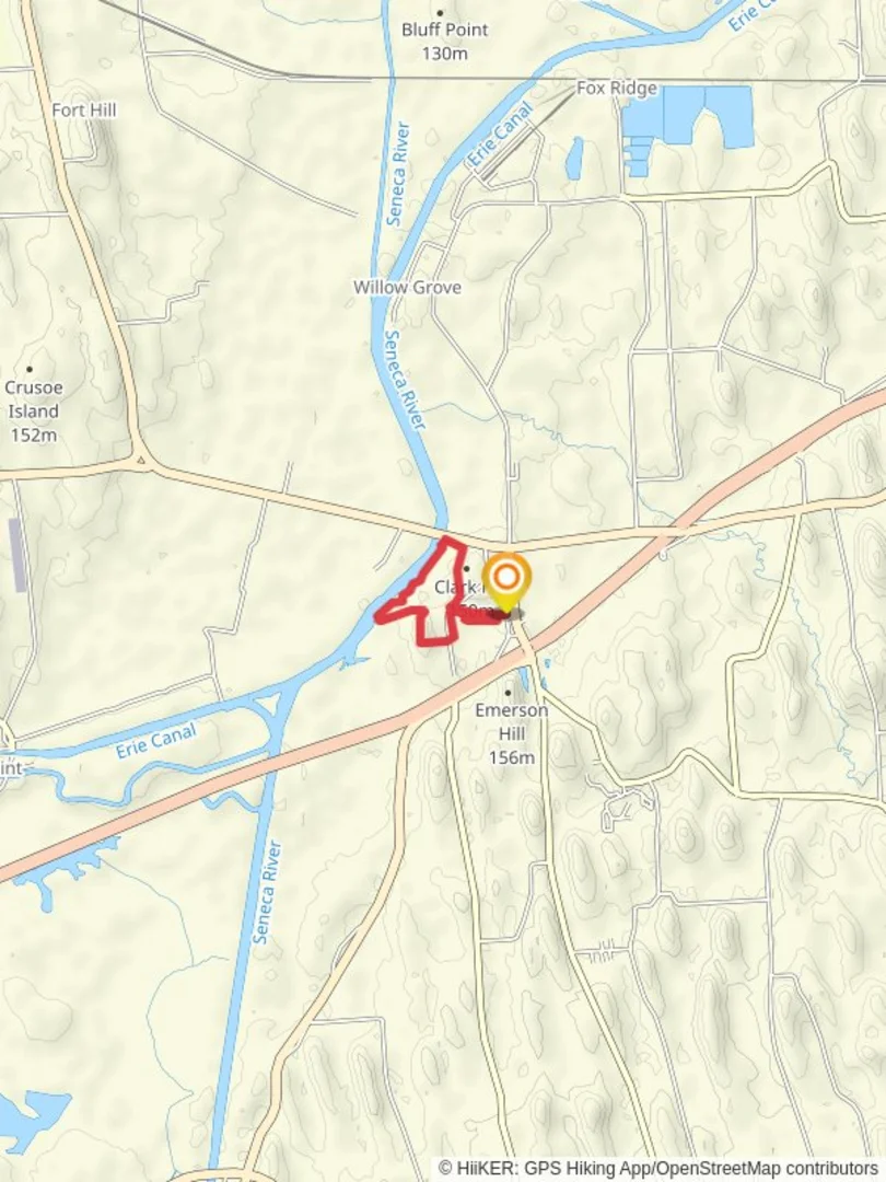 An image depicting the trail Montezuma Seneca Riverside Loop Trail and its surrounding area.