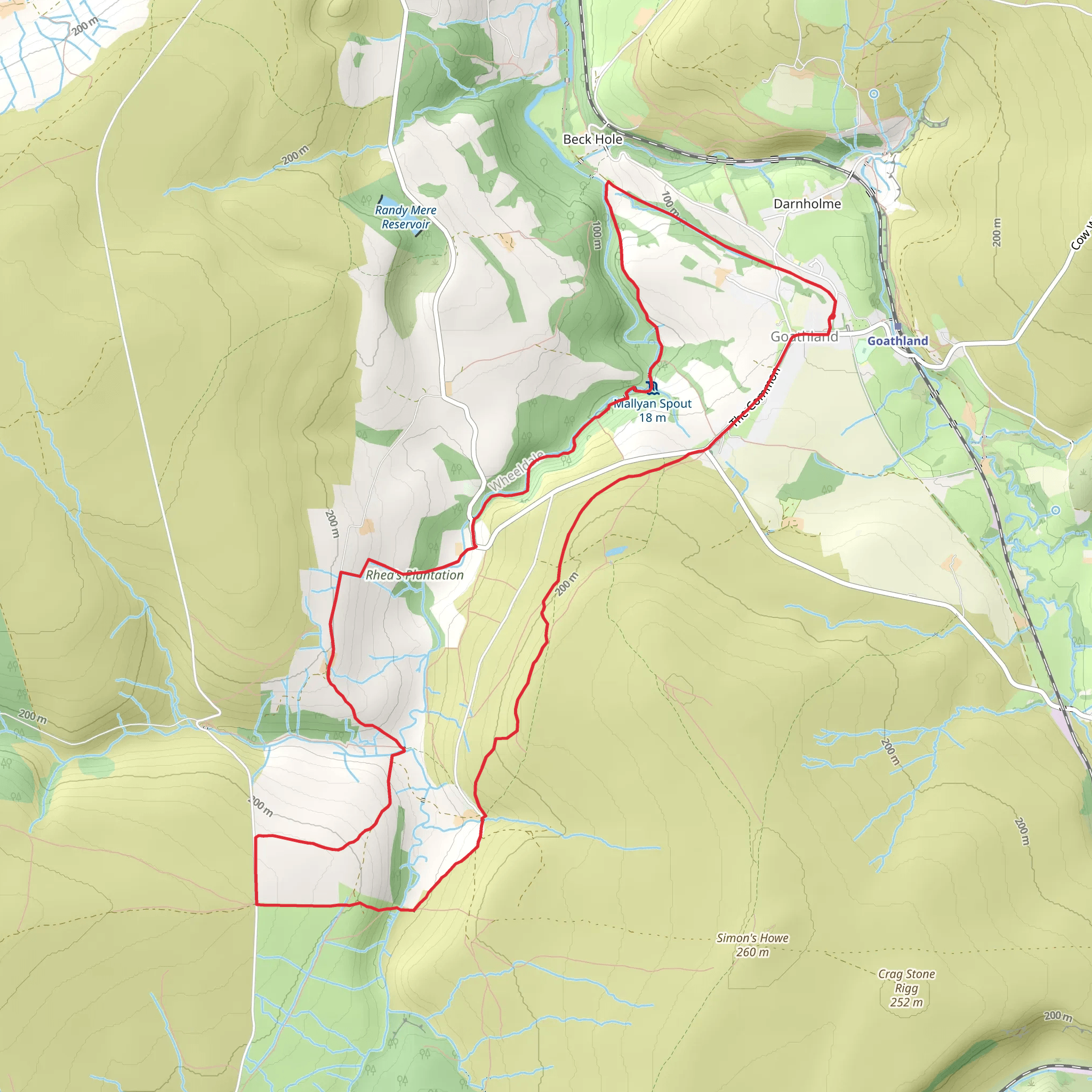 Goathland Village Loop mobile static map