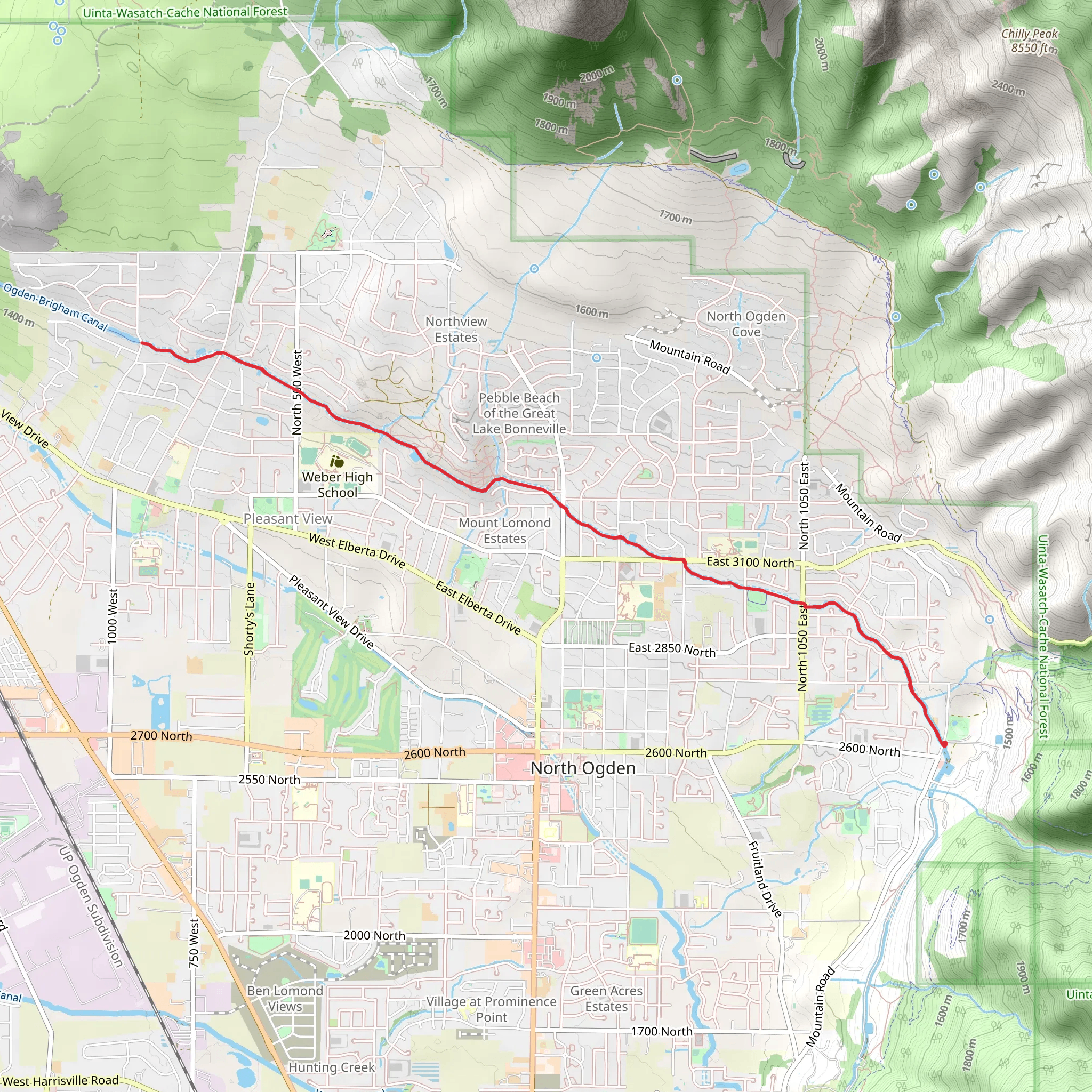 McGriff Canal Trail mobile static map