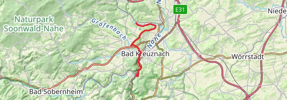 Weinwanderweg Rhein-Nahe stage 4 Map