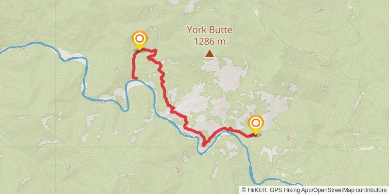 Shorty Noble Way via Illinois River Trail stage 2 Map