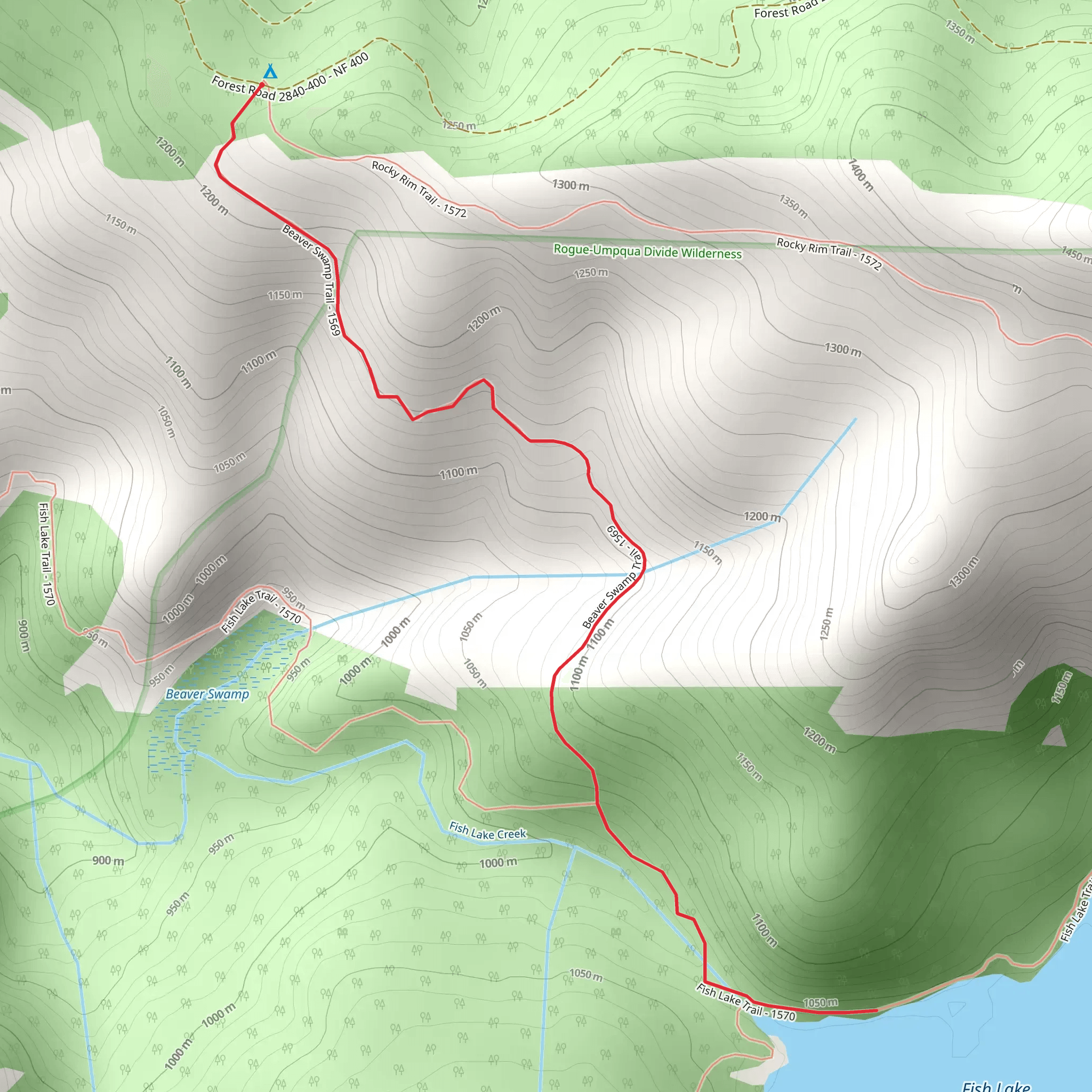 Beaver Swamp Trail and Fish Lake Trail mobile static map
