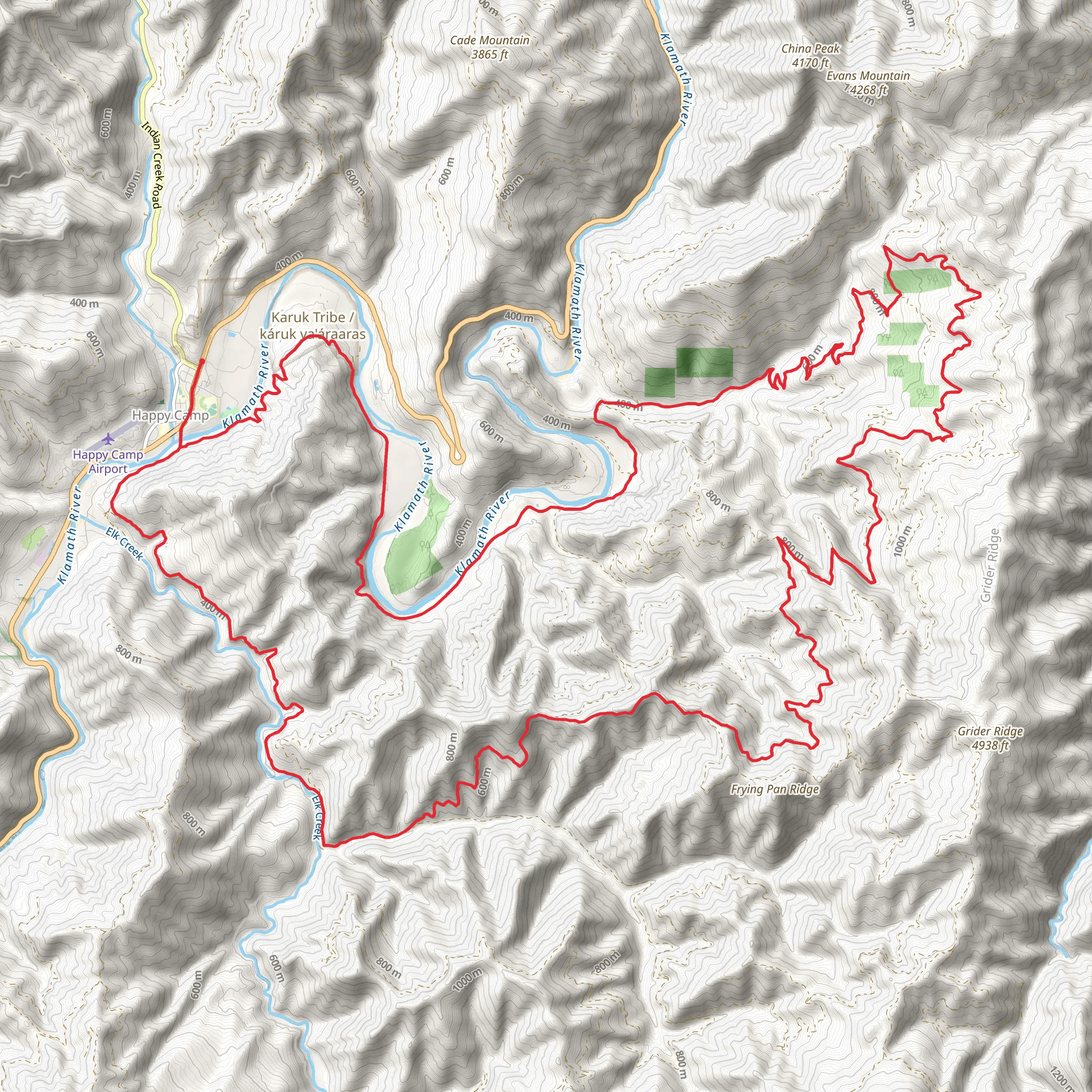 Happy Camp South Loop mobile static map