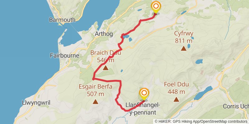 Idris Loop from Minffordd stage 2 Map