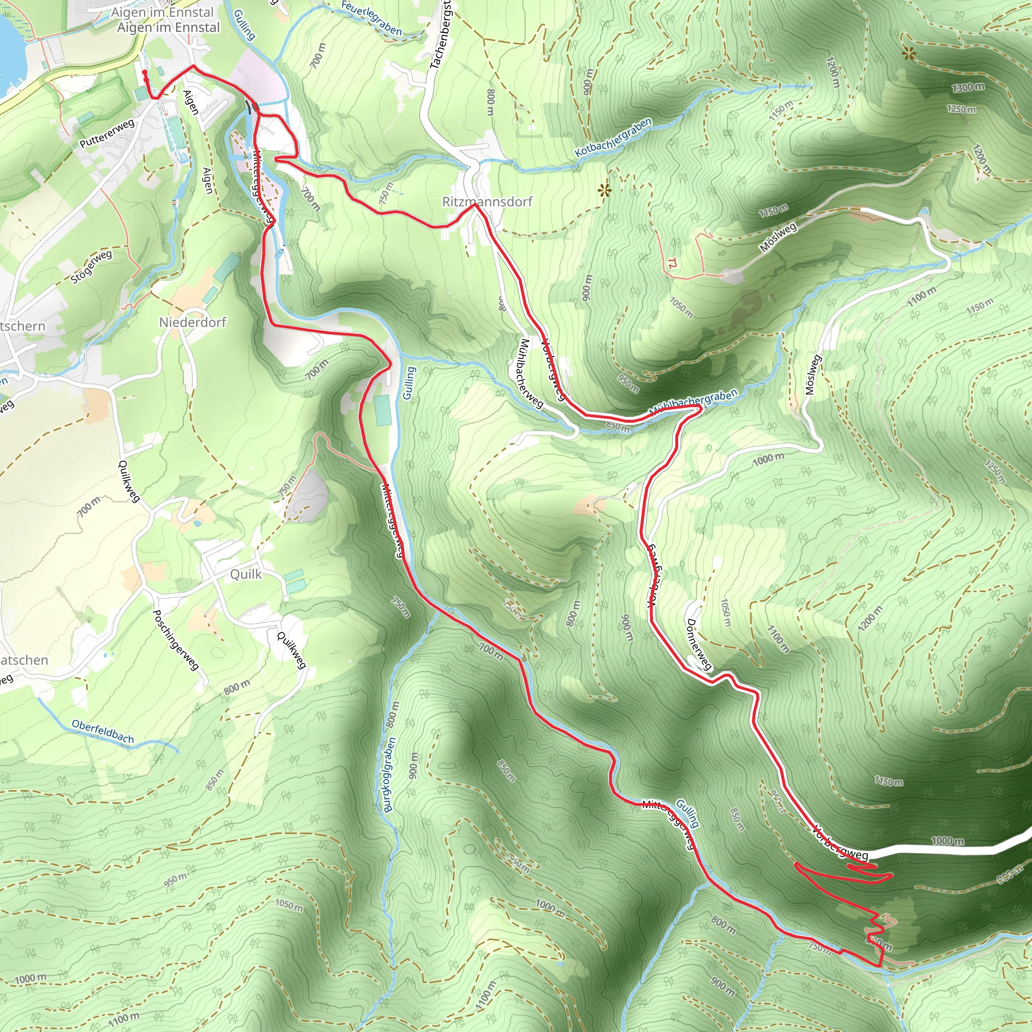 Gulling-Vorberg-Way mobile static map