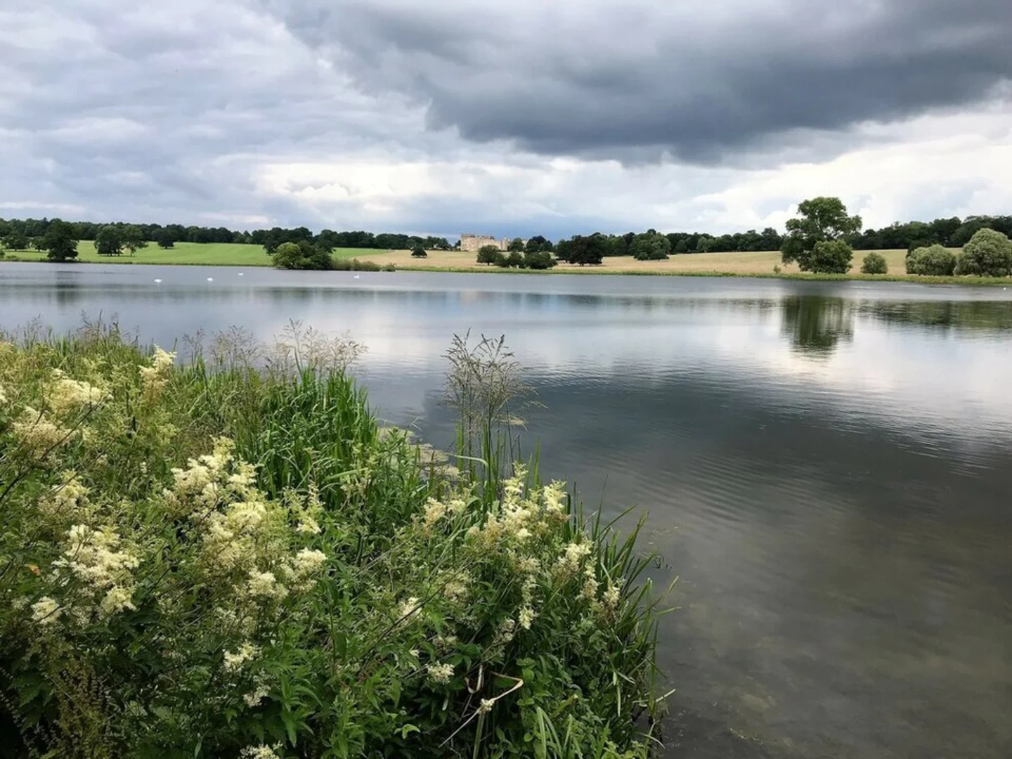 An image depicting the trail Grimsthorpe Castle and its surrounding area.