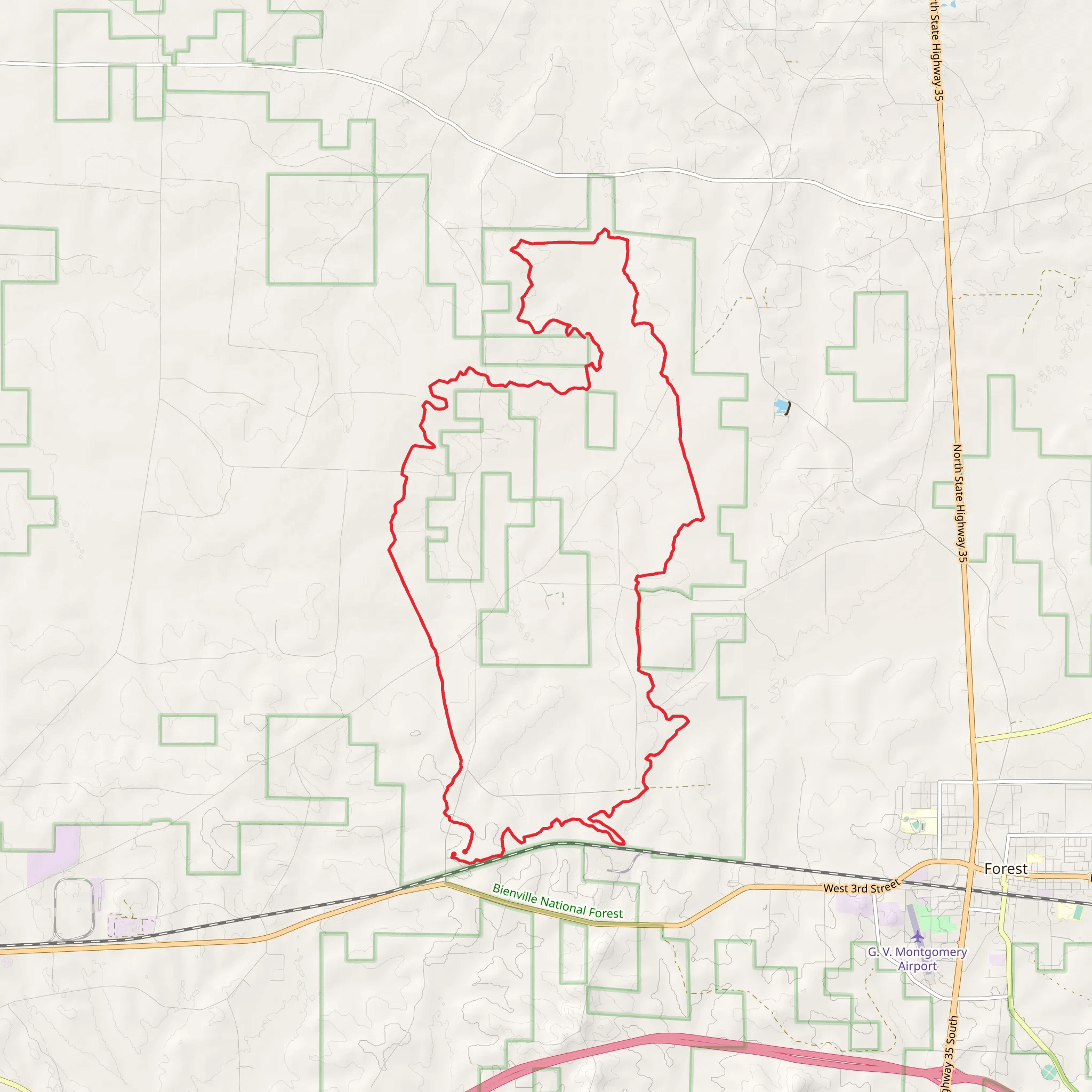 Shockaloe Trail mobile static map
