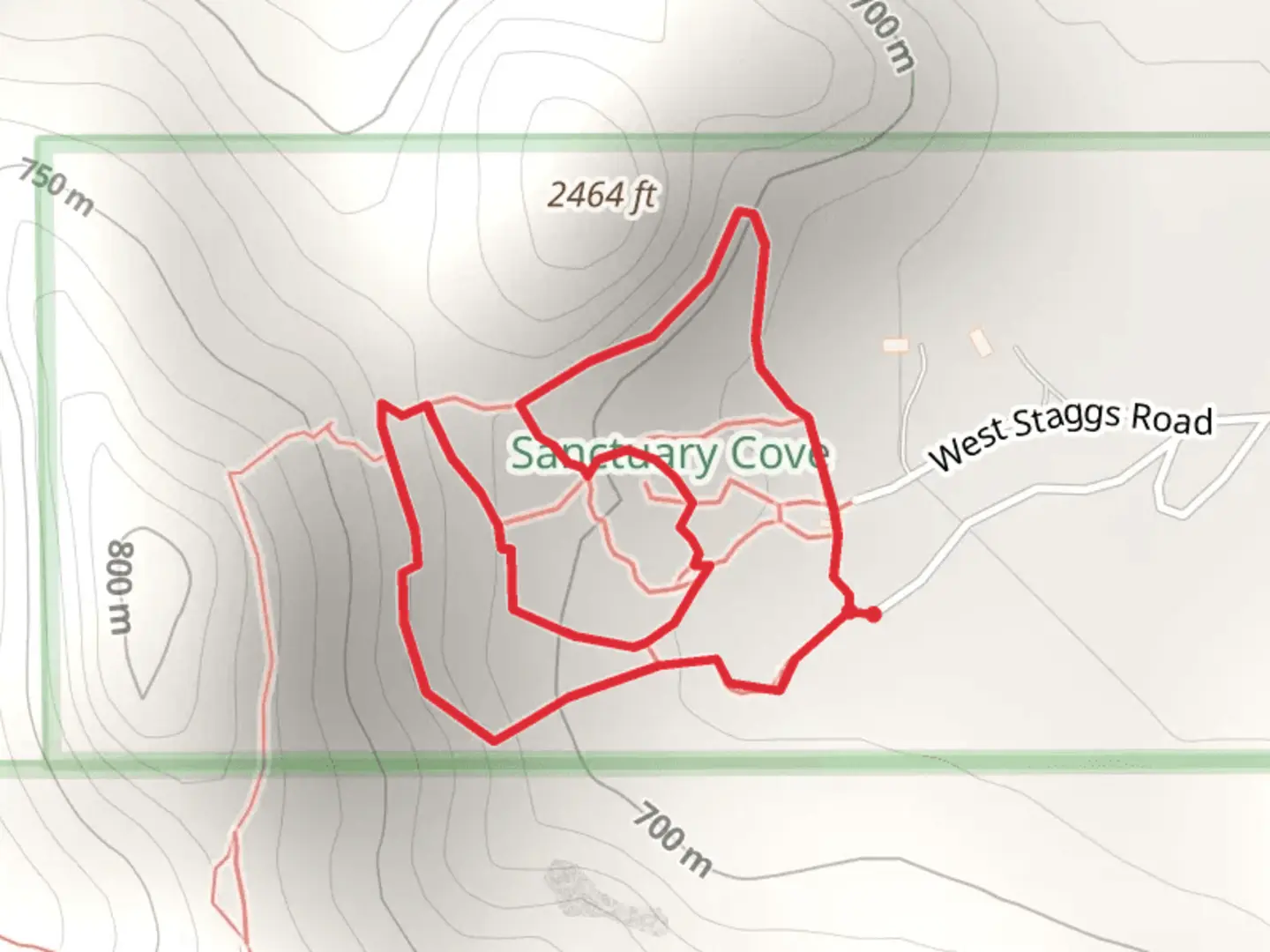 An image depicting the trail West Staggs Road Loop and its surrounding area.
