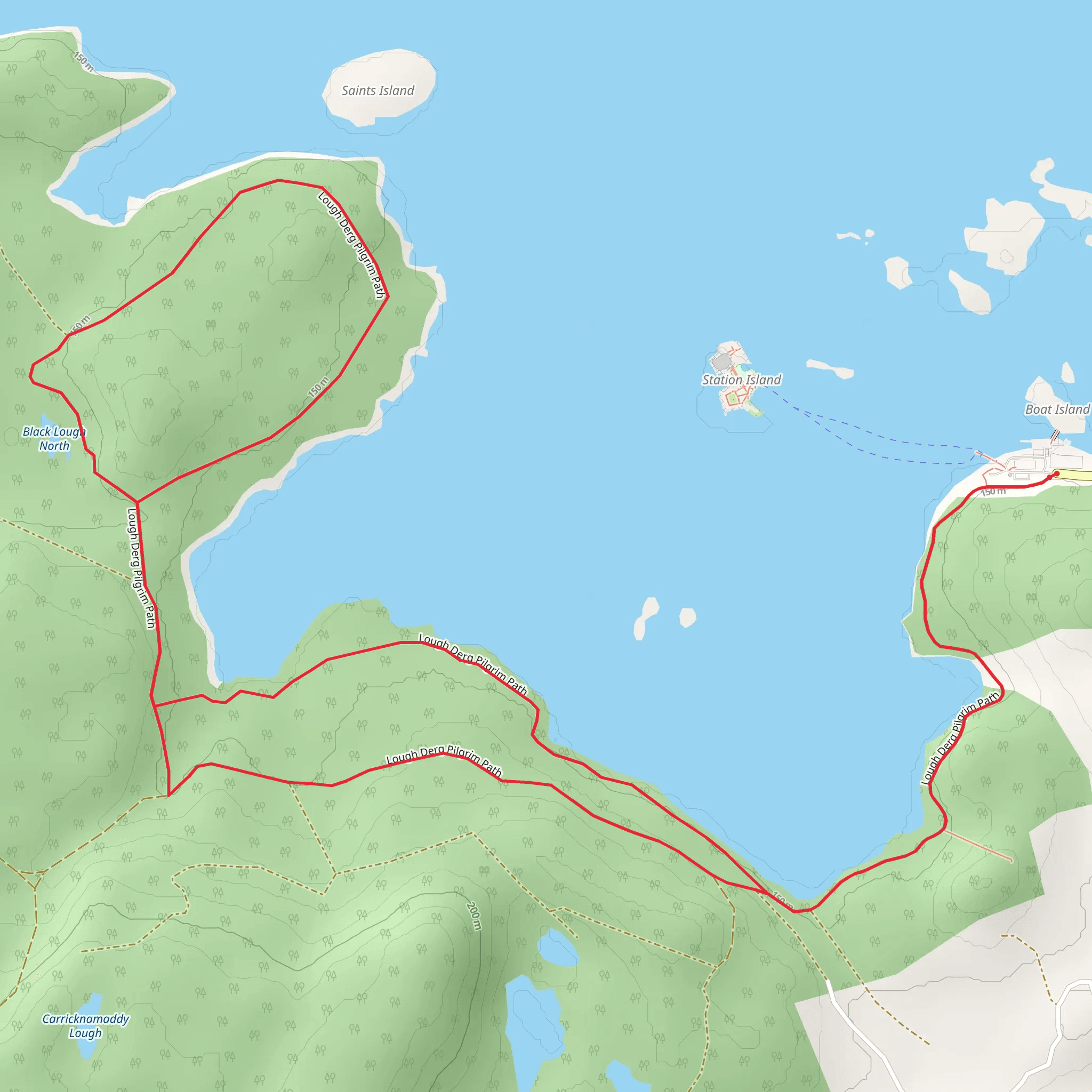 Lough Derg Pilgrim Path mobile static map