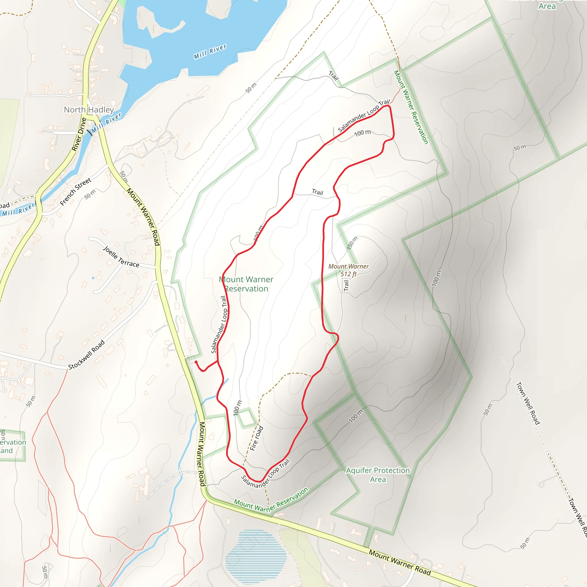 Mount Warner via Salamander Loop Trail mobile static map