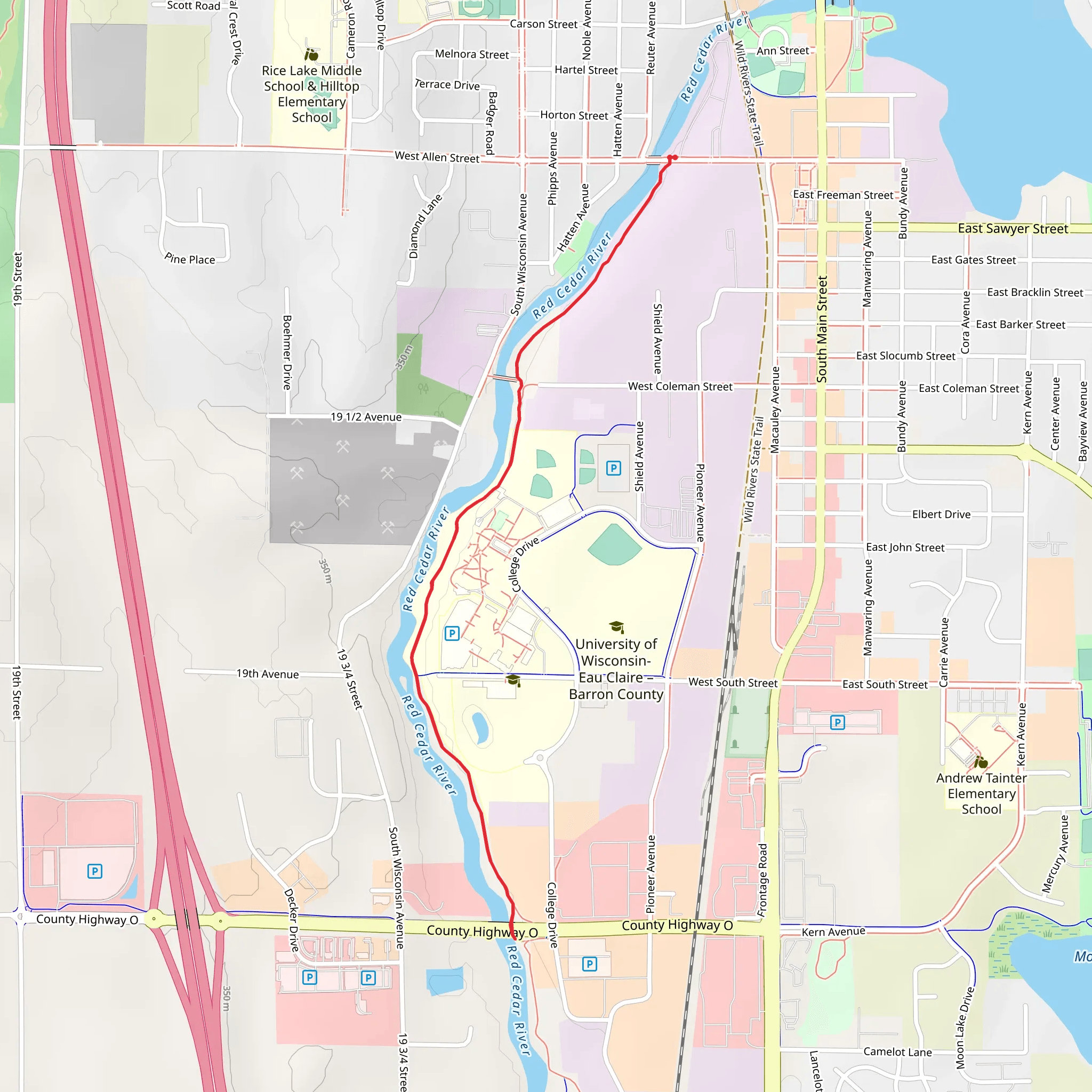 Cedarside Walking Trail mobile static map