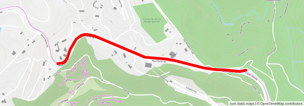 Belair National Park to Eagle on the Hill stage 2 Map