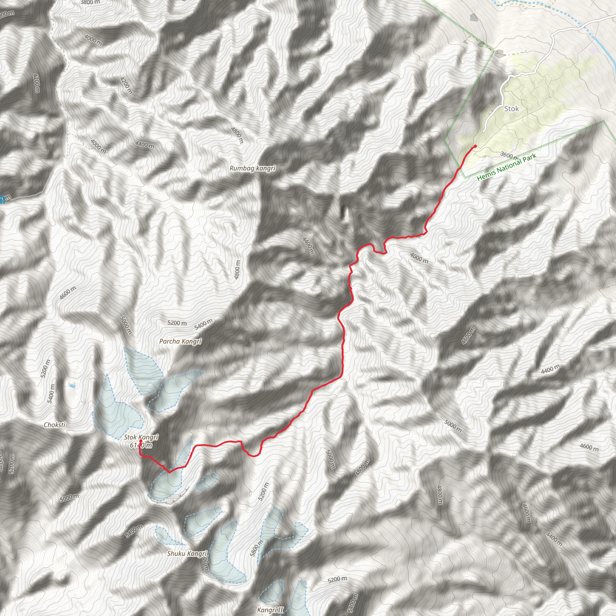 Stok Kangri Trek mobile static map