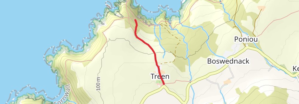South West Coast Path 5-Day Challenging Tour (Hillwalk Tours) spur 2 Map