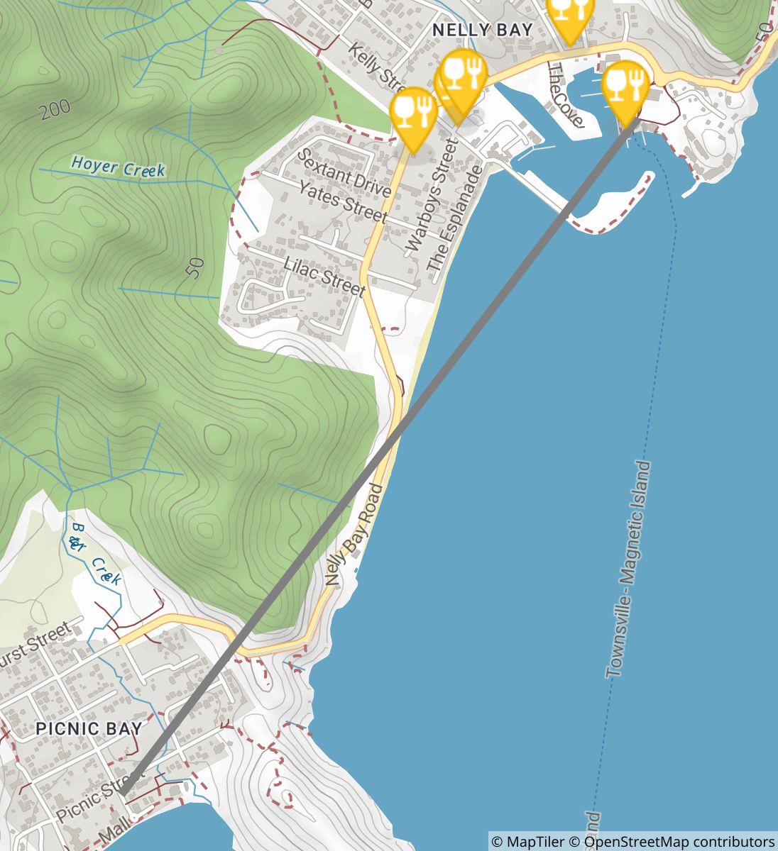 Nelly Bay Picnic Bay Track Queensland Food Stops, Shelters,