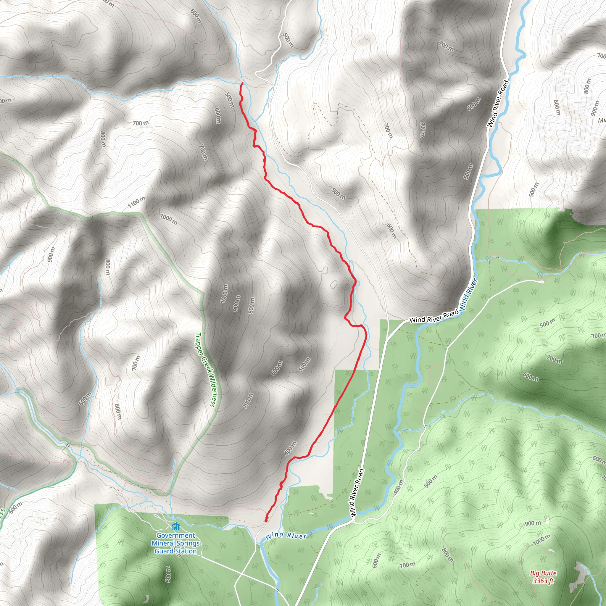 Dry Creek Trail mobile static map