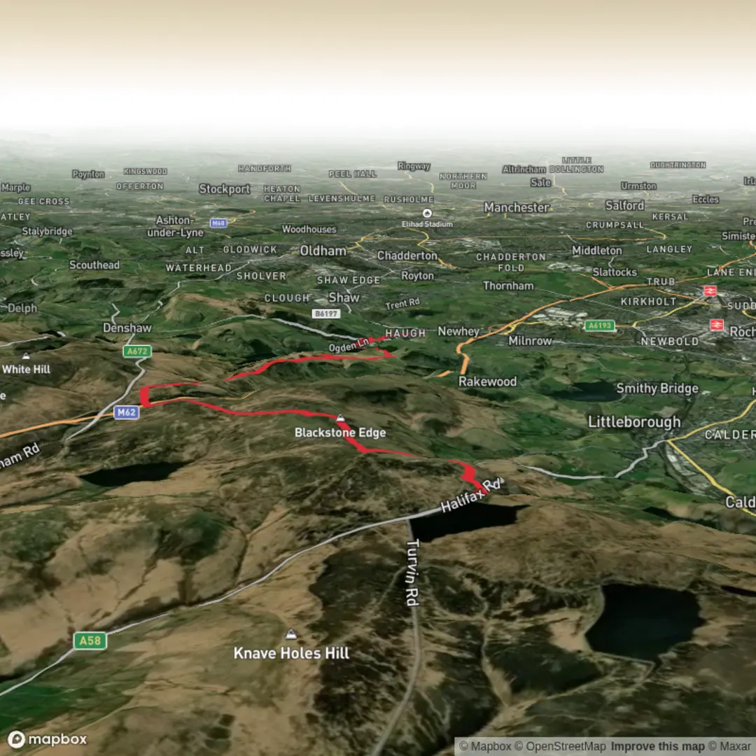 An image depicting the trail Hike from Greater Manchester and its surrounding area.