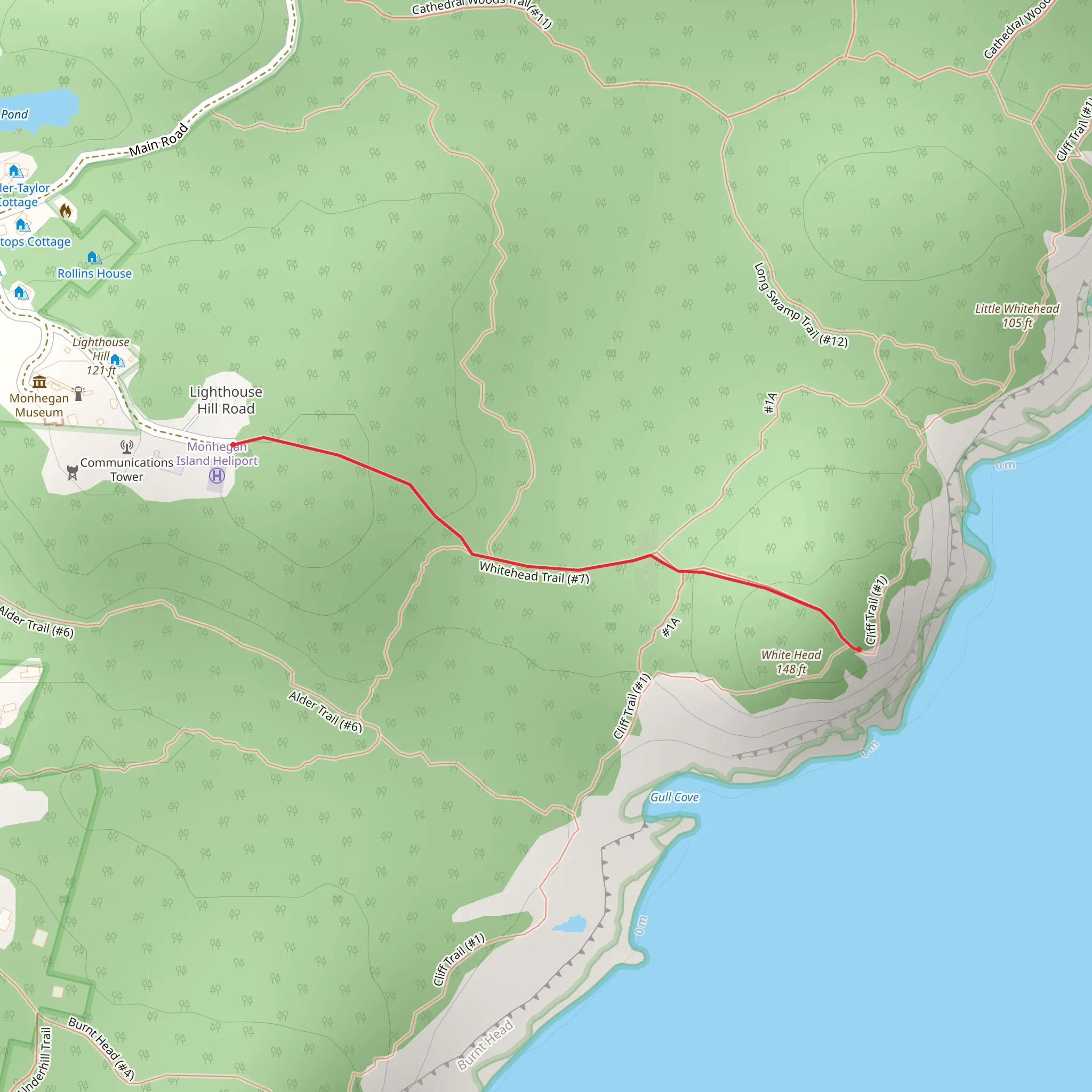 White Head Trail mobile static map