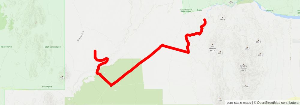 Southwestern Horseshoe Trail stage 145 Map