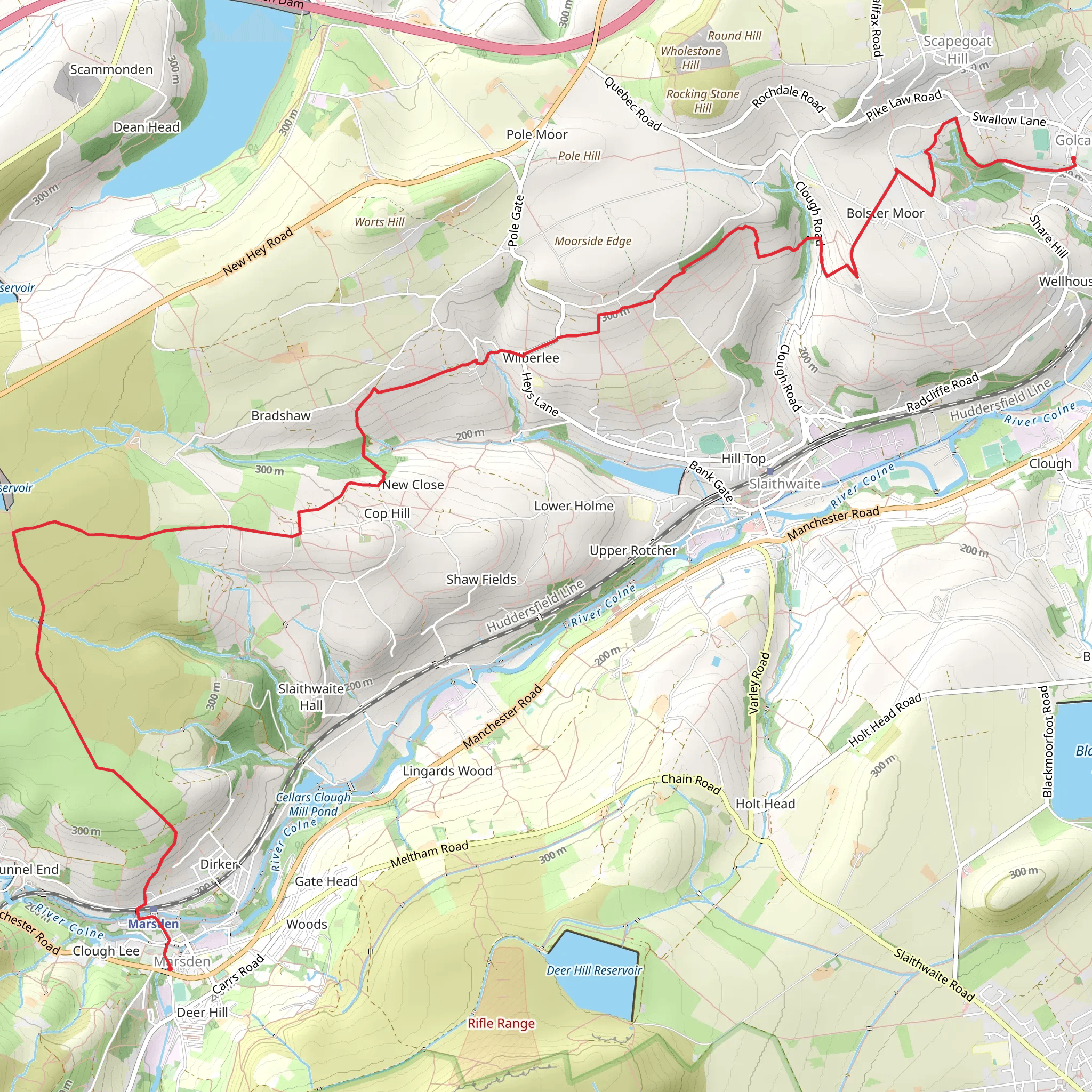 Colne Valley Circular Walk mobile static map
